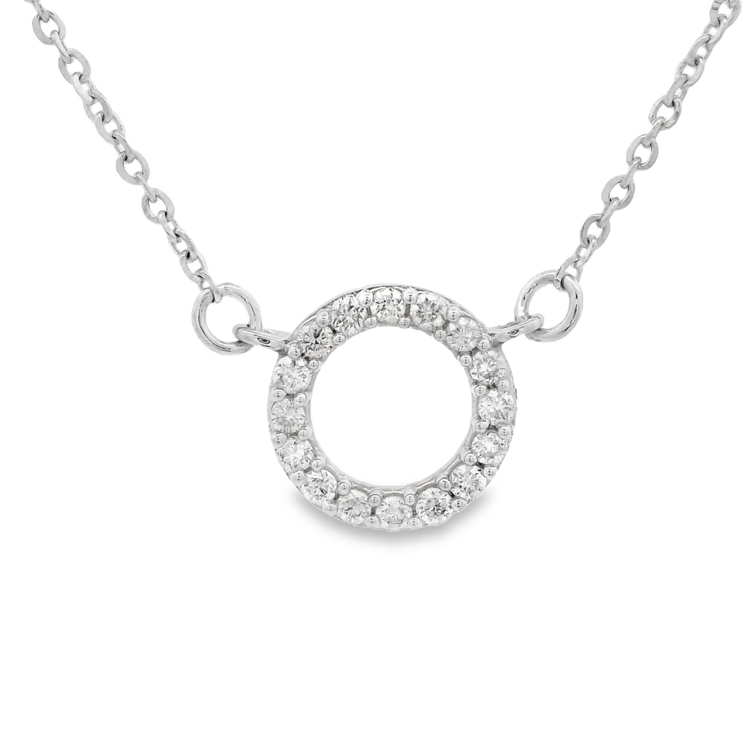 0.11ct Diamond Pendant in 14K White Gold