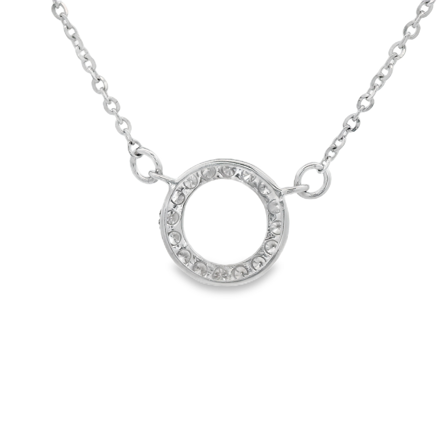 0.11ct Diamond Pendant in 14K White Gold