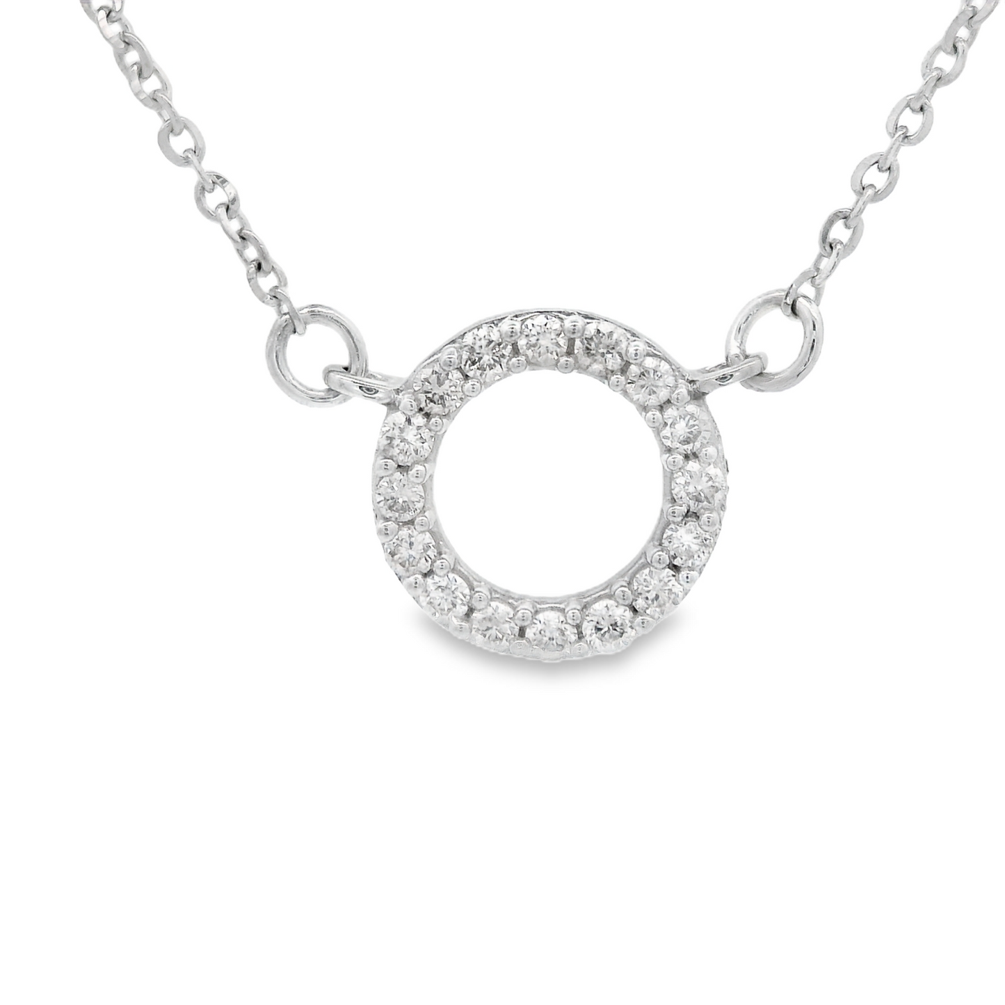 0.11ct Diamond Pendant in 14K White Gold