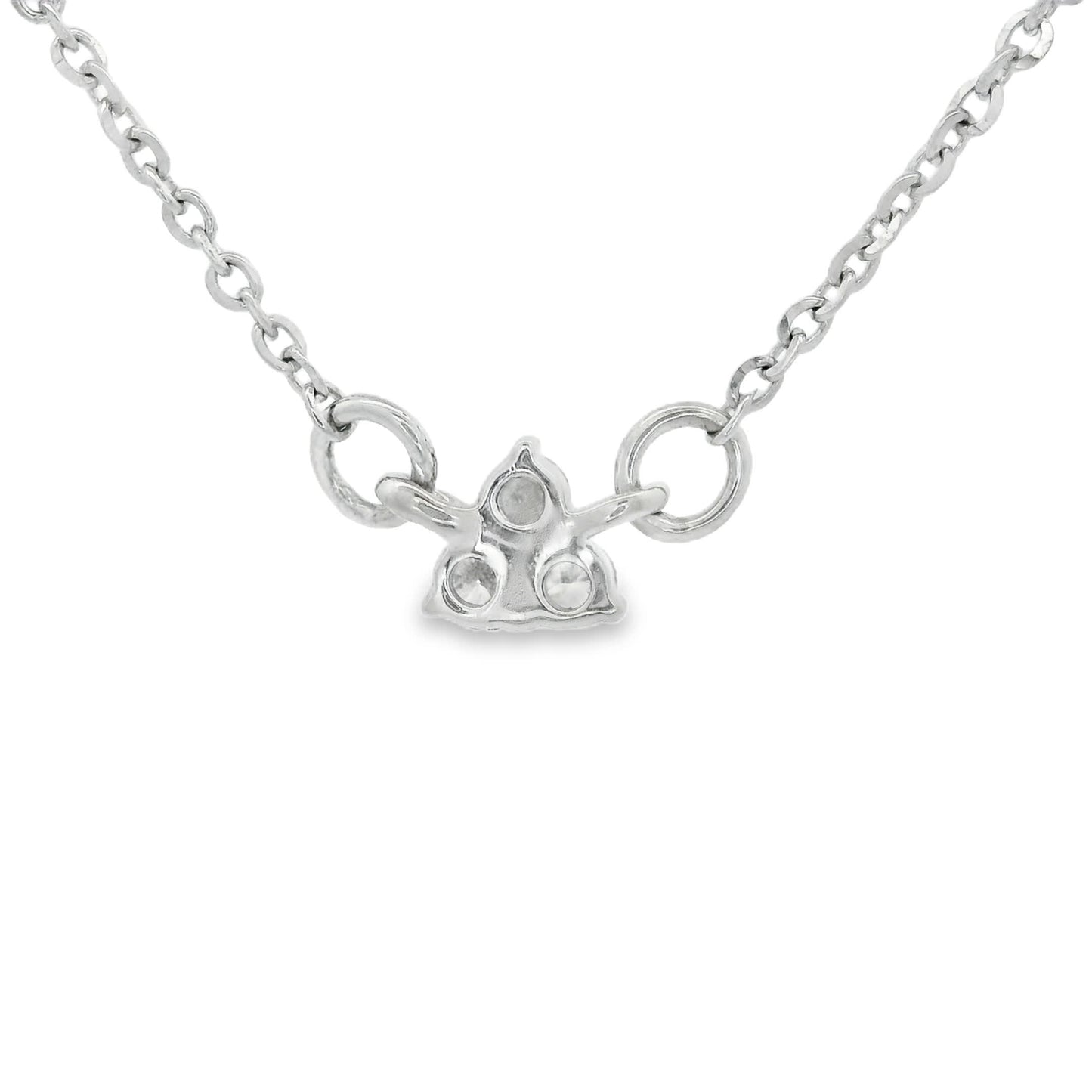 Diamond pendant 0.07 CTW in 14K White gold with chain