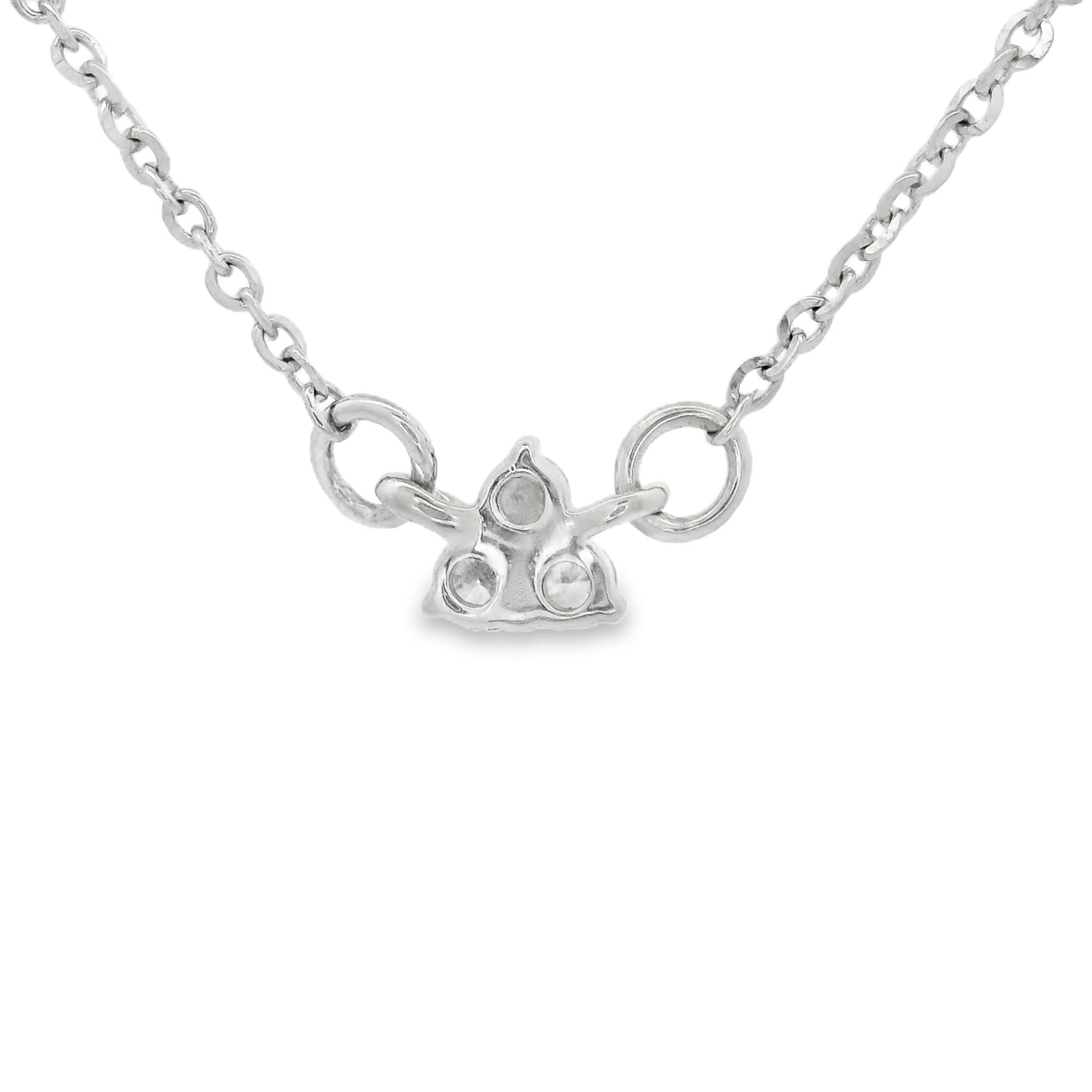 Diamond pendant 0.07 CTW in 14K White gold with chain