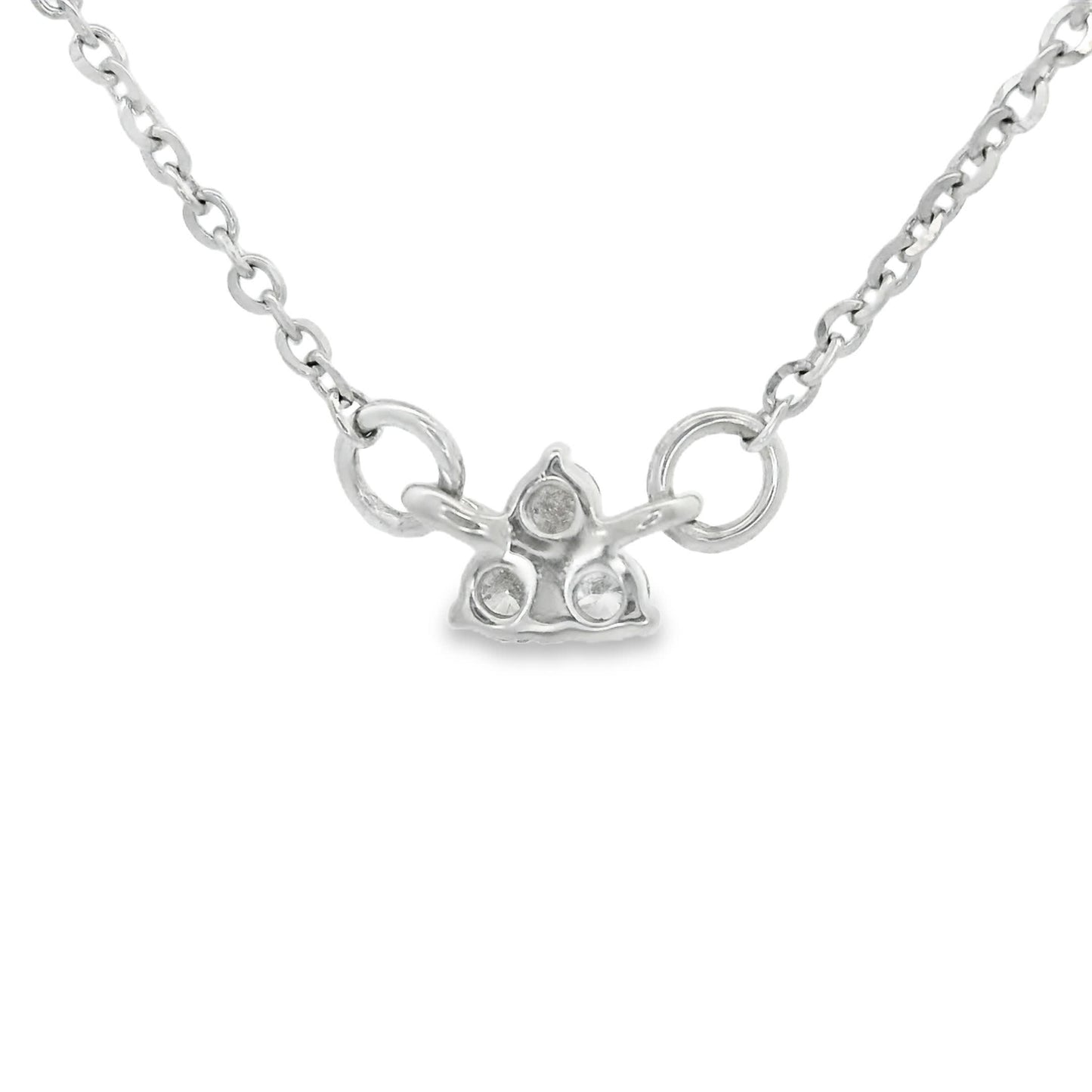 Diamond pendant 0.07 CTW in 14K White gold with chain