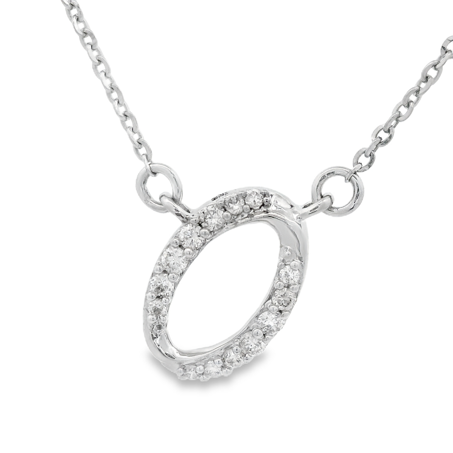 0.08ct Diamond Pendant in 14K White Gold