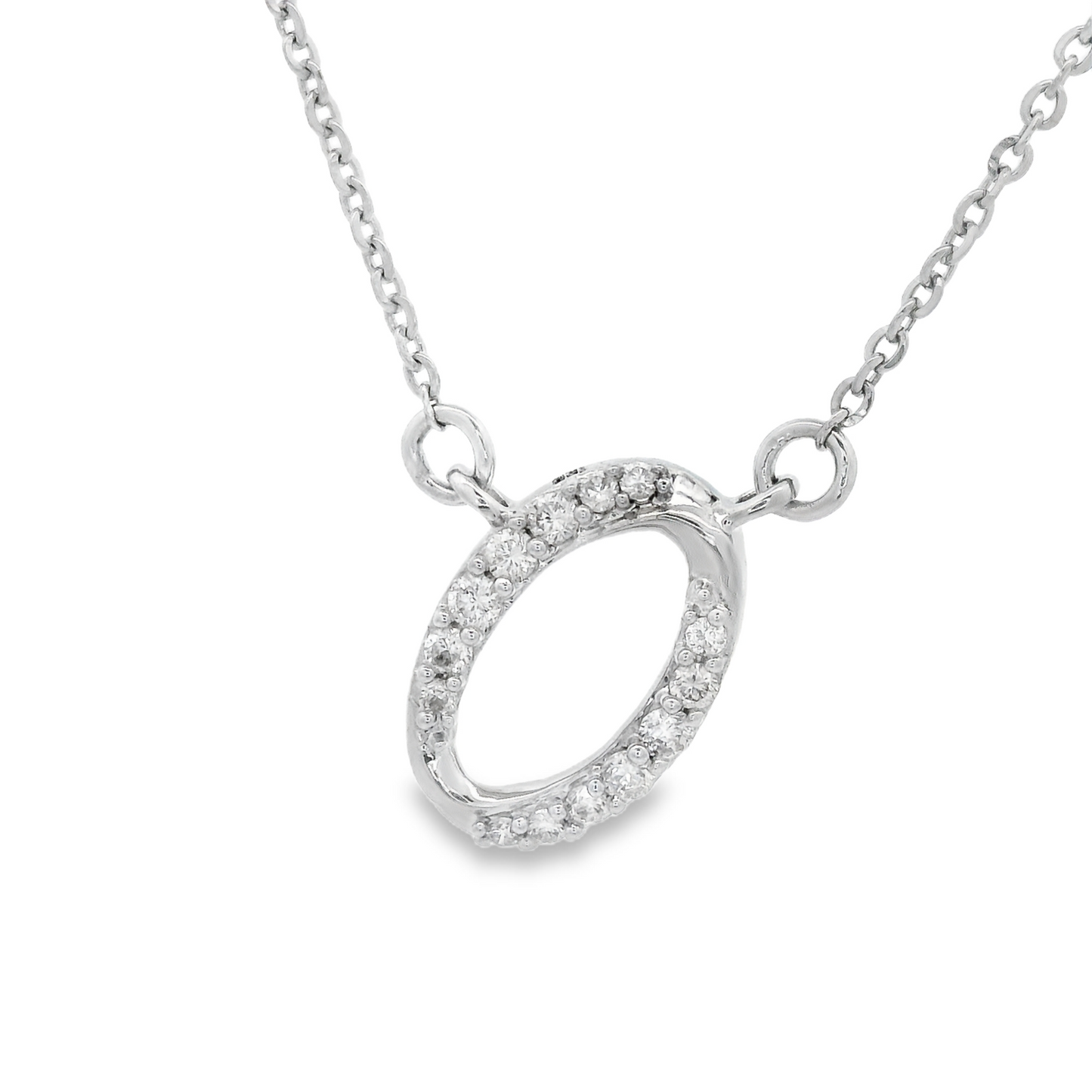 0.08ct Diamond Pendant in 14K White Gold