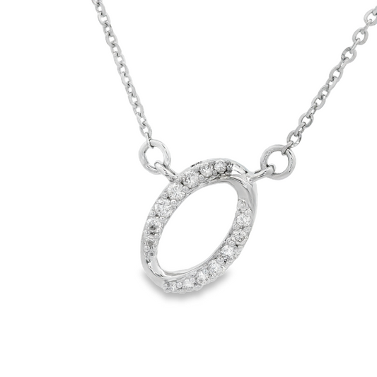 0.08ct Diamond Pendant in 14K White Gold