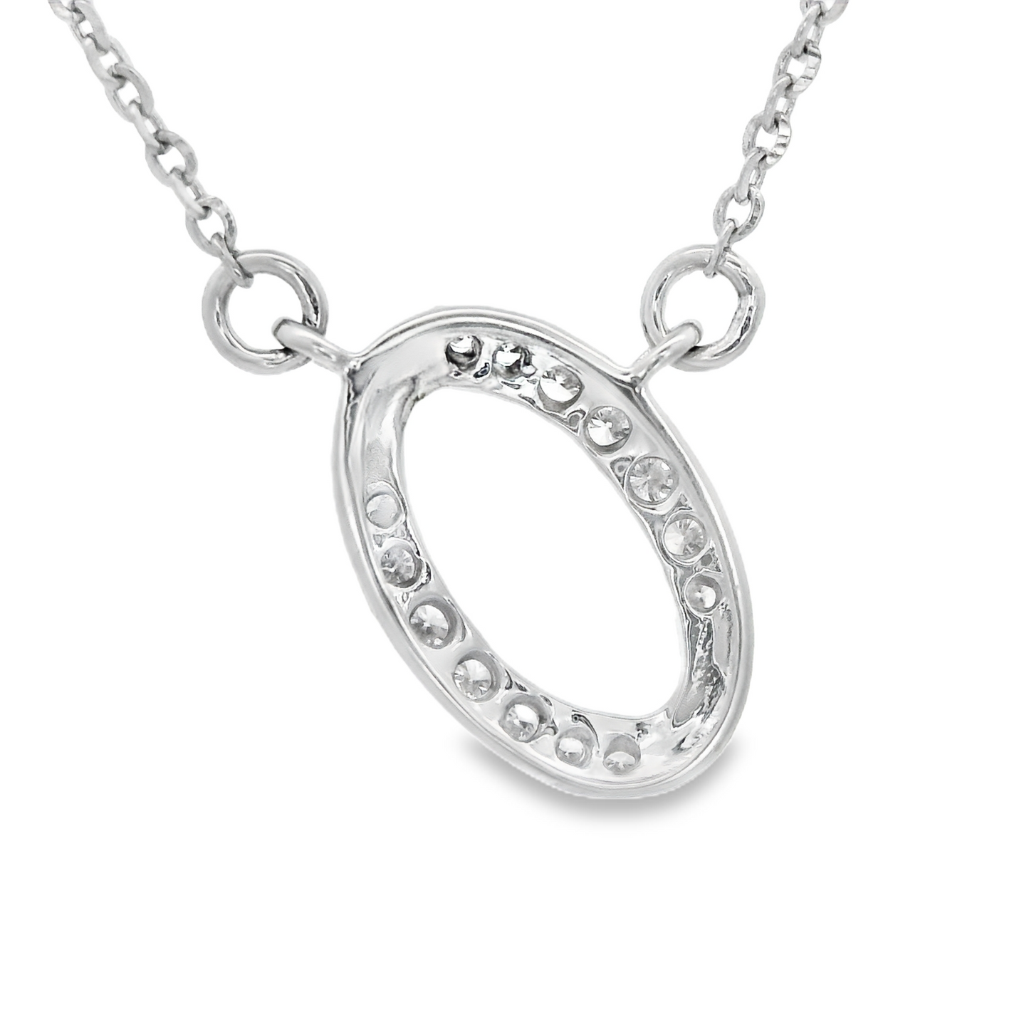 0.08ct Diamond Pendant in 14K White Gold