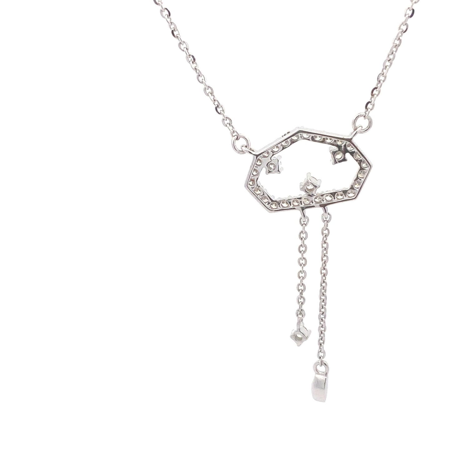 Diamond pendant 0.27 CTW in 14K White gold with chain