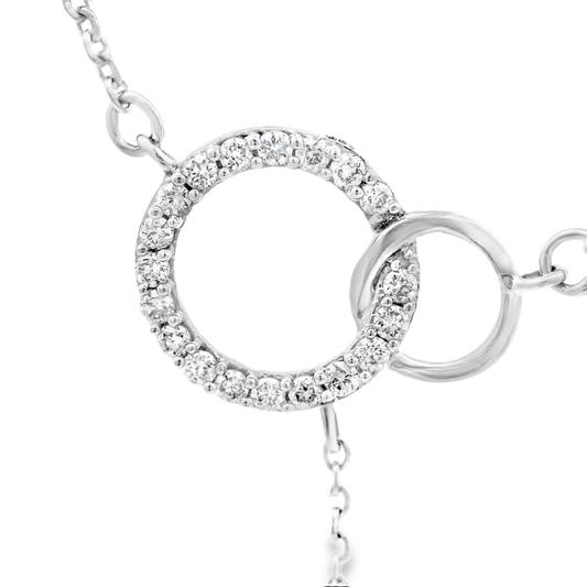 0.23ct Round-Cut Diamond Pendant in 14K White Gold
