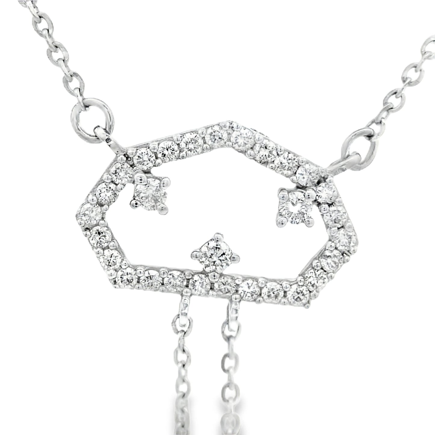 Diamond pendant 0.27 CTW in 14K White gold with chain