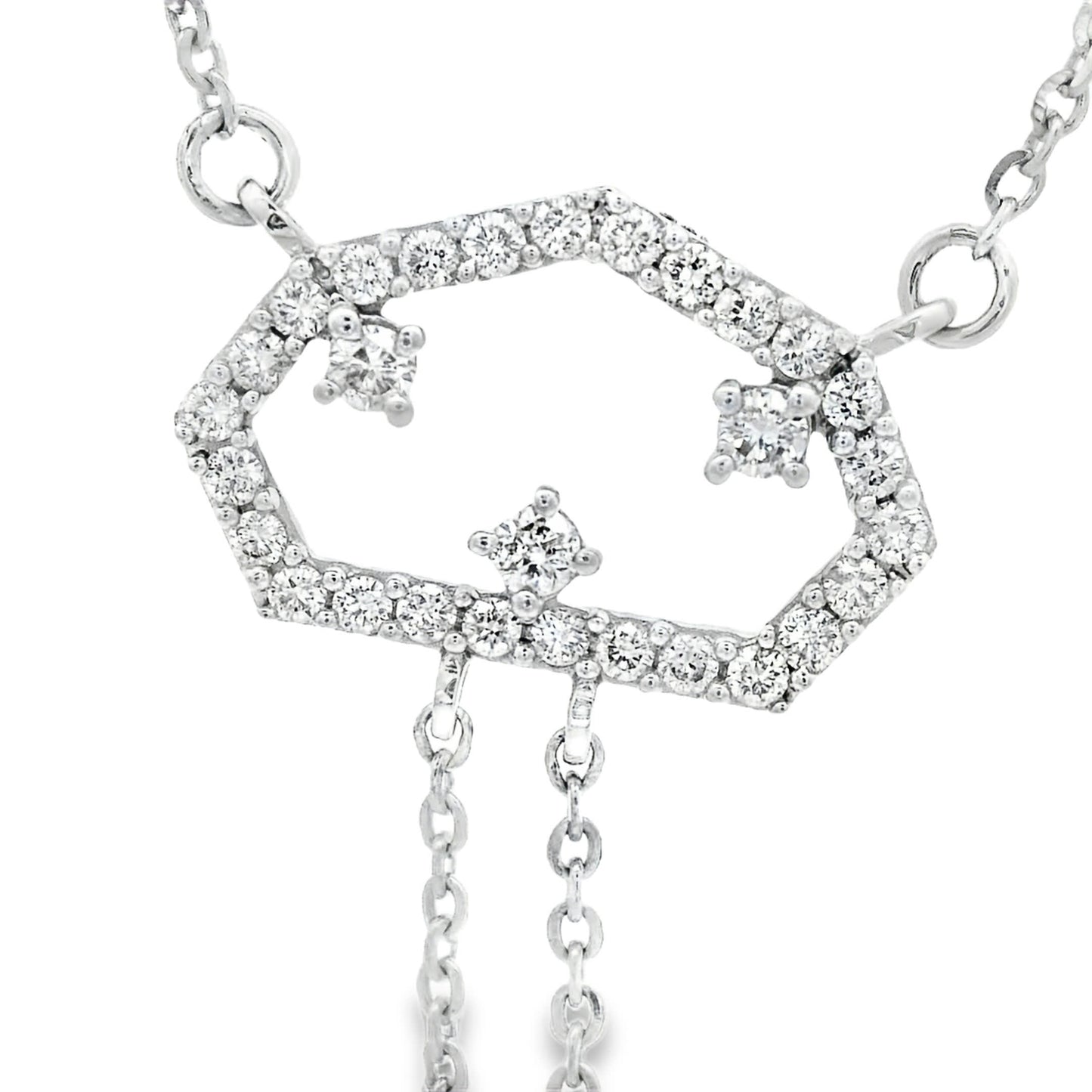 Diamond pendant 0.27 CTW in 14K White gold with chain