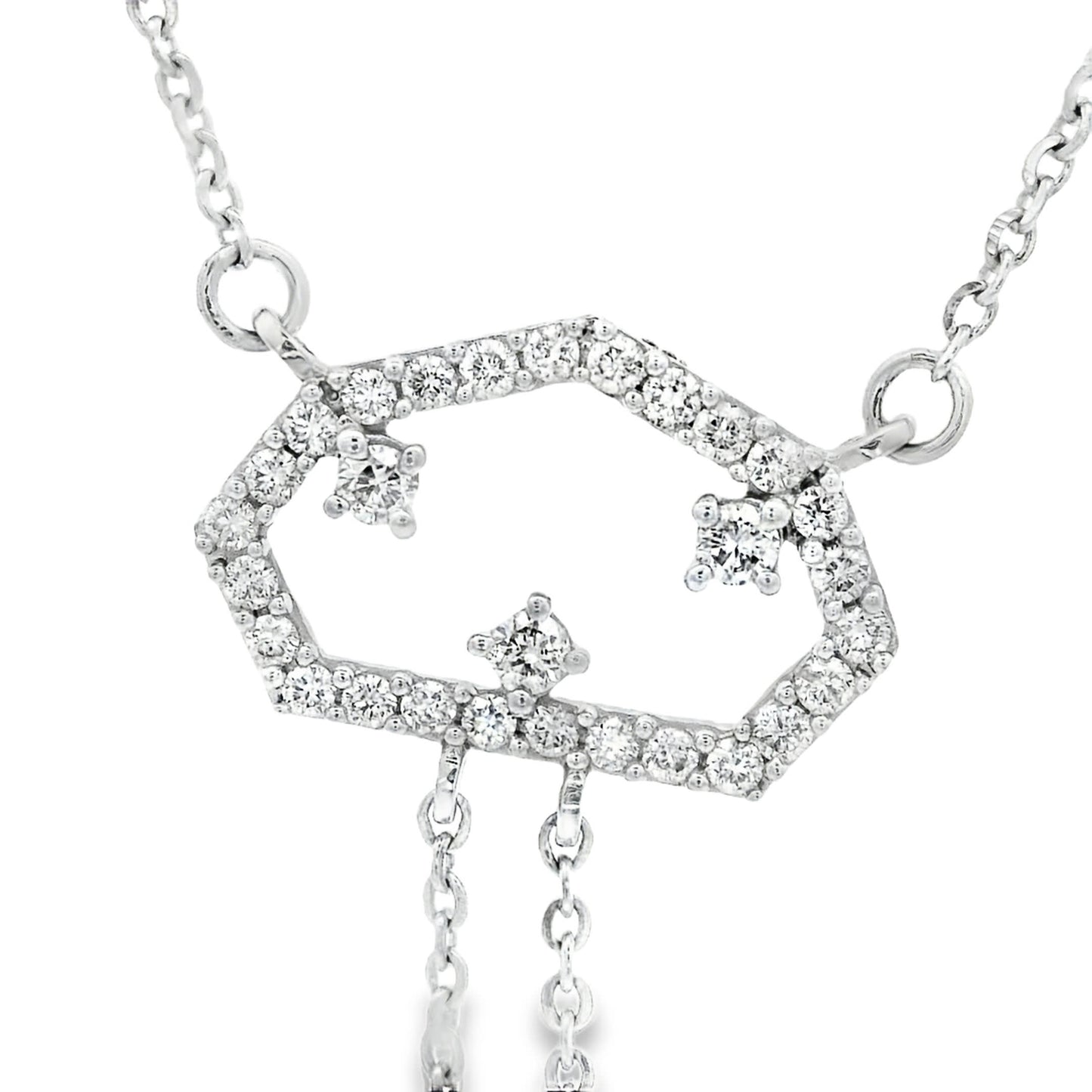 Diamond pendant 0.27 CTW in 14K White gold with chain