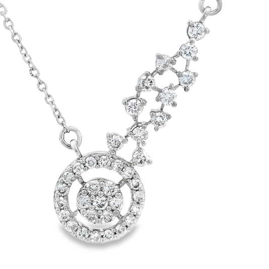 0.39ct Diamond Pendant in 14K White Gold