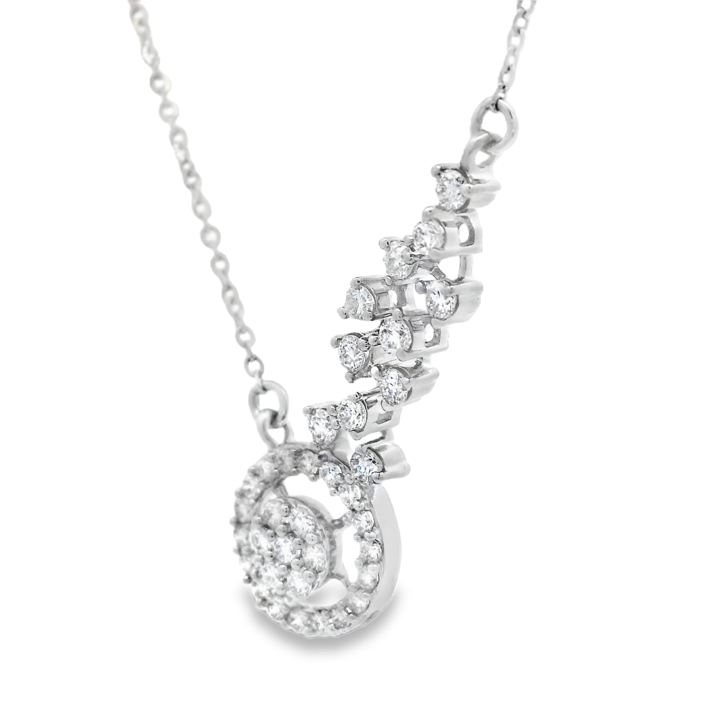 0.39ct Diamond Pendant in 14K White Gold