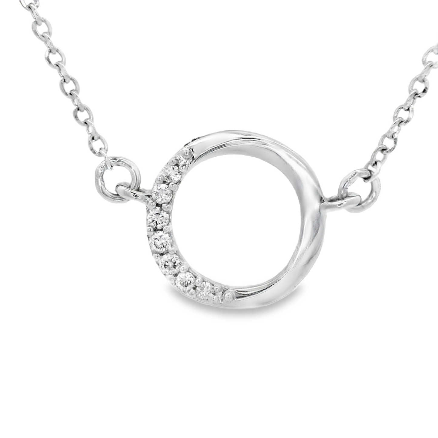 0.03ct Diamond Pendant in 14K White Gold