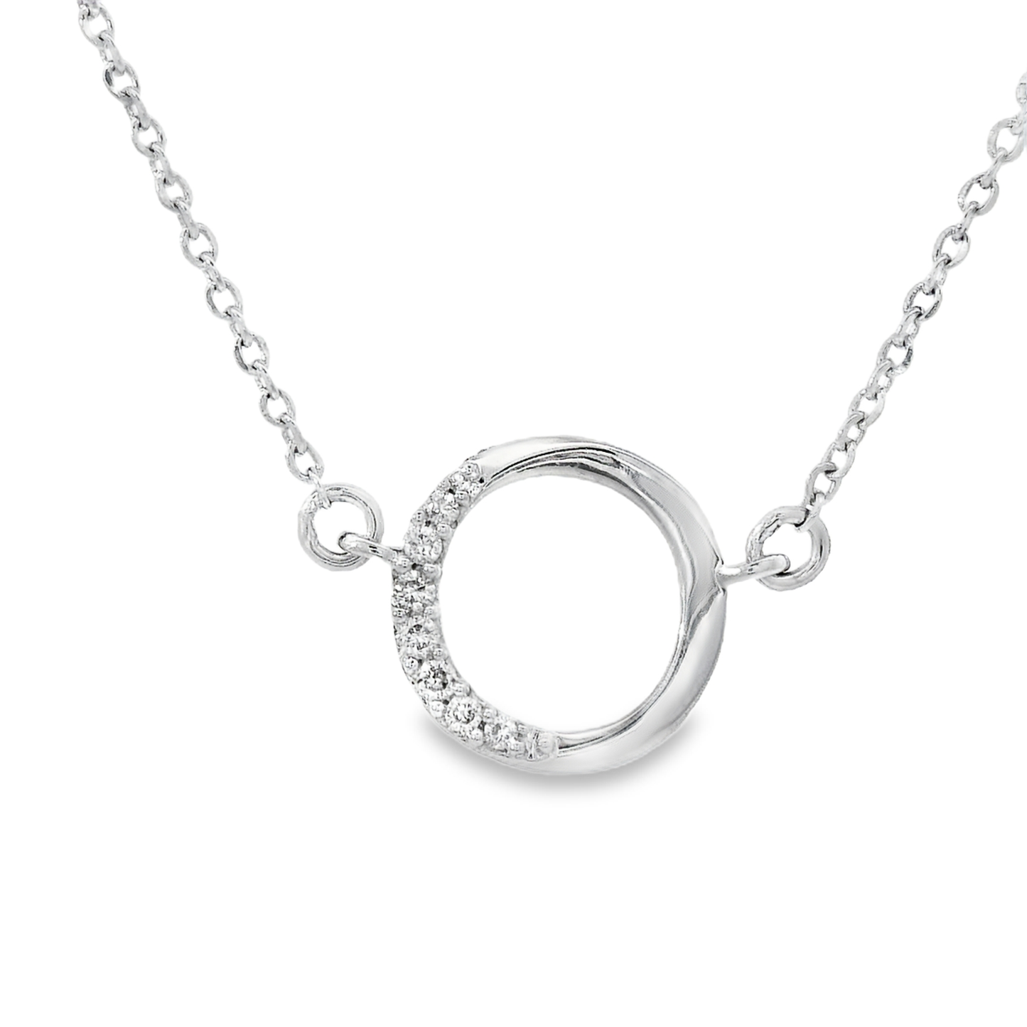 0.03ct Diamond Pendant in 14K White Gold