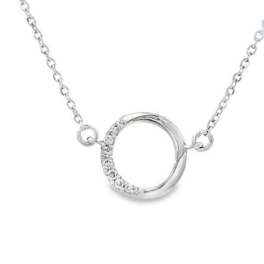 0.03ct Diamond Pendant in 14K White Gold
