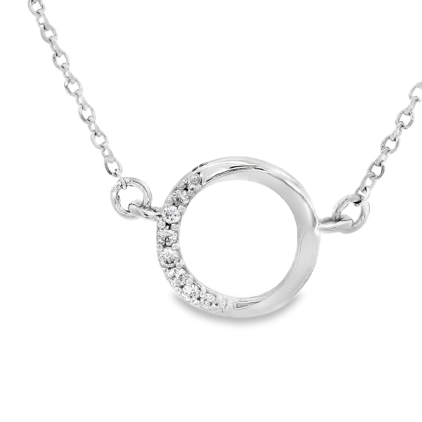 0.03ct Diamond Pendant in 14K White Gold