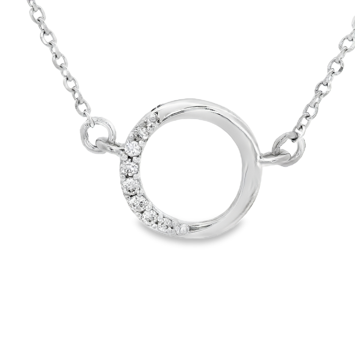 0.03ct Diamond Pendant in 14K White Gold