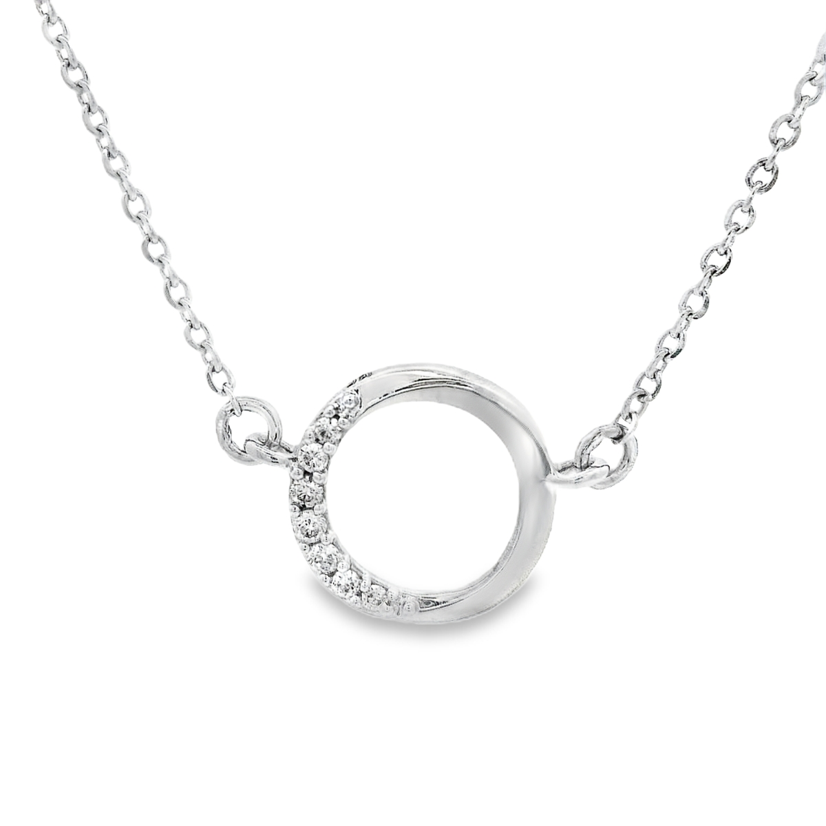 0.03ct Diamond Pendant in 14K White Gold