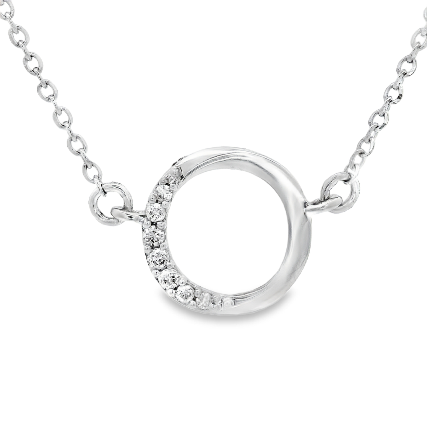0.03ct Diamond Pendant in 14K White Gold