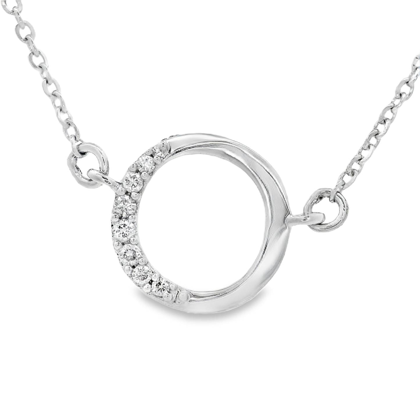 0.03ct Diamond Pendant in 14K White Gold