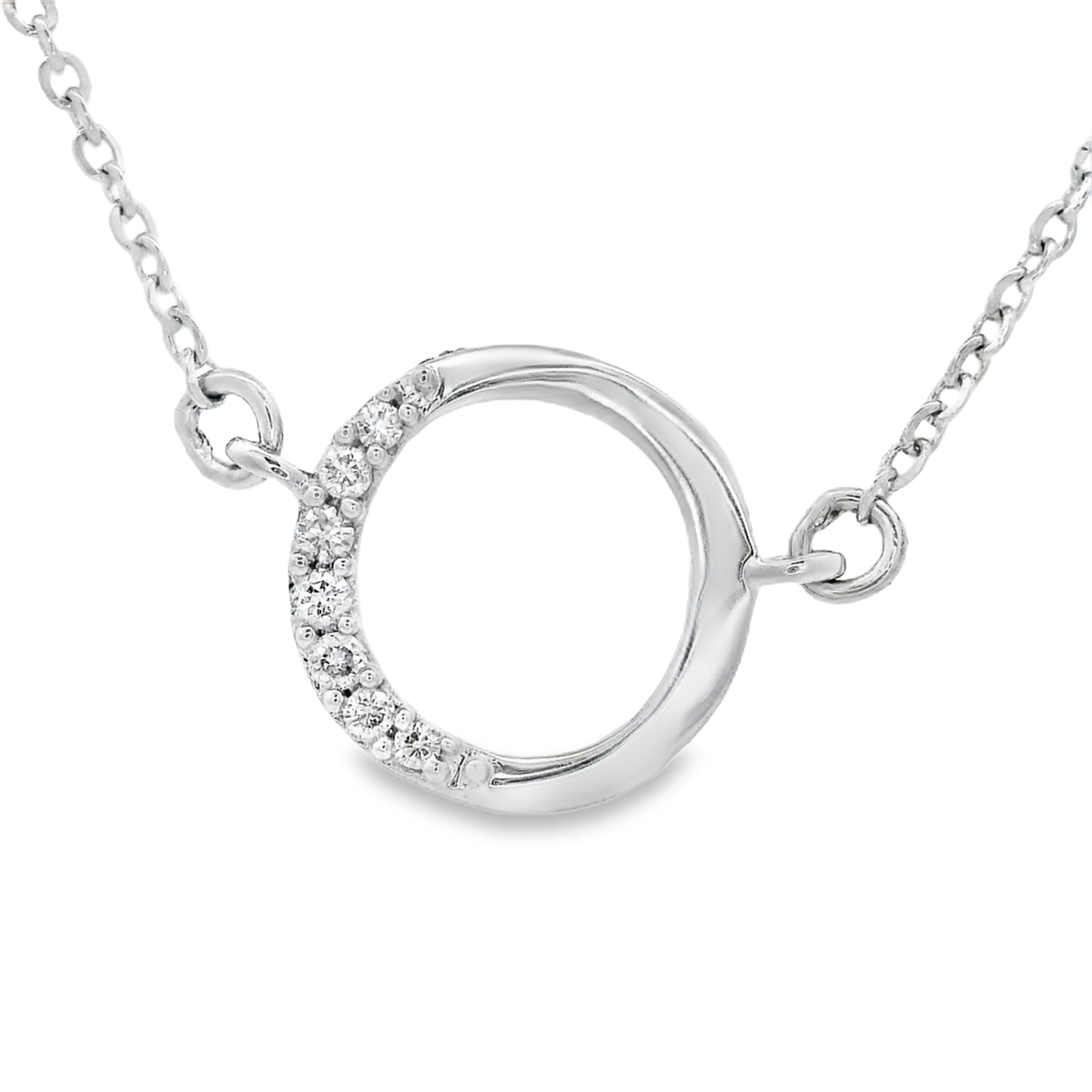 0.03ct Diamond Pendant in 14K White Gold
