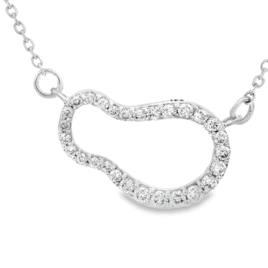 0.20ct Round-Cut Diamond Pendant in 14K White Gold