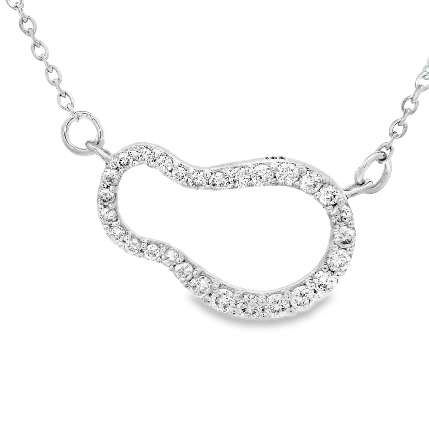 0.20ct Round-Cut Diamond Pendant in 14K White Gold