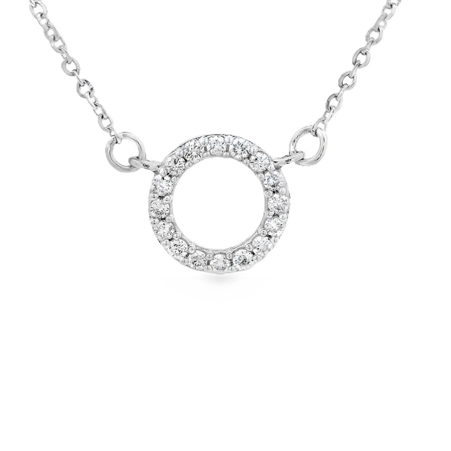 0.11ct Diamond Pendant in 14K White Gold