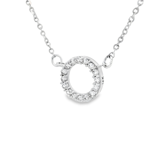 0.11ct Diamond Pendant in 14K White Gold