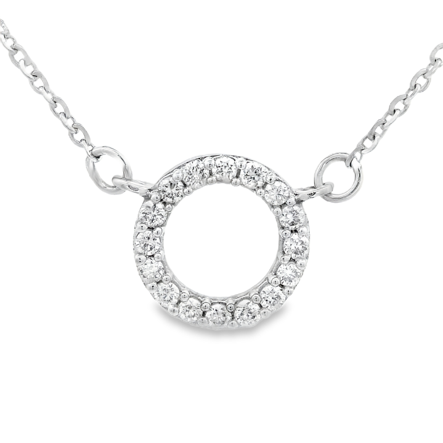 0.11ct Diamond Pendant in 14K White Gold
