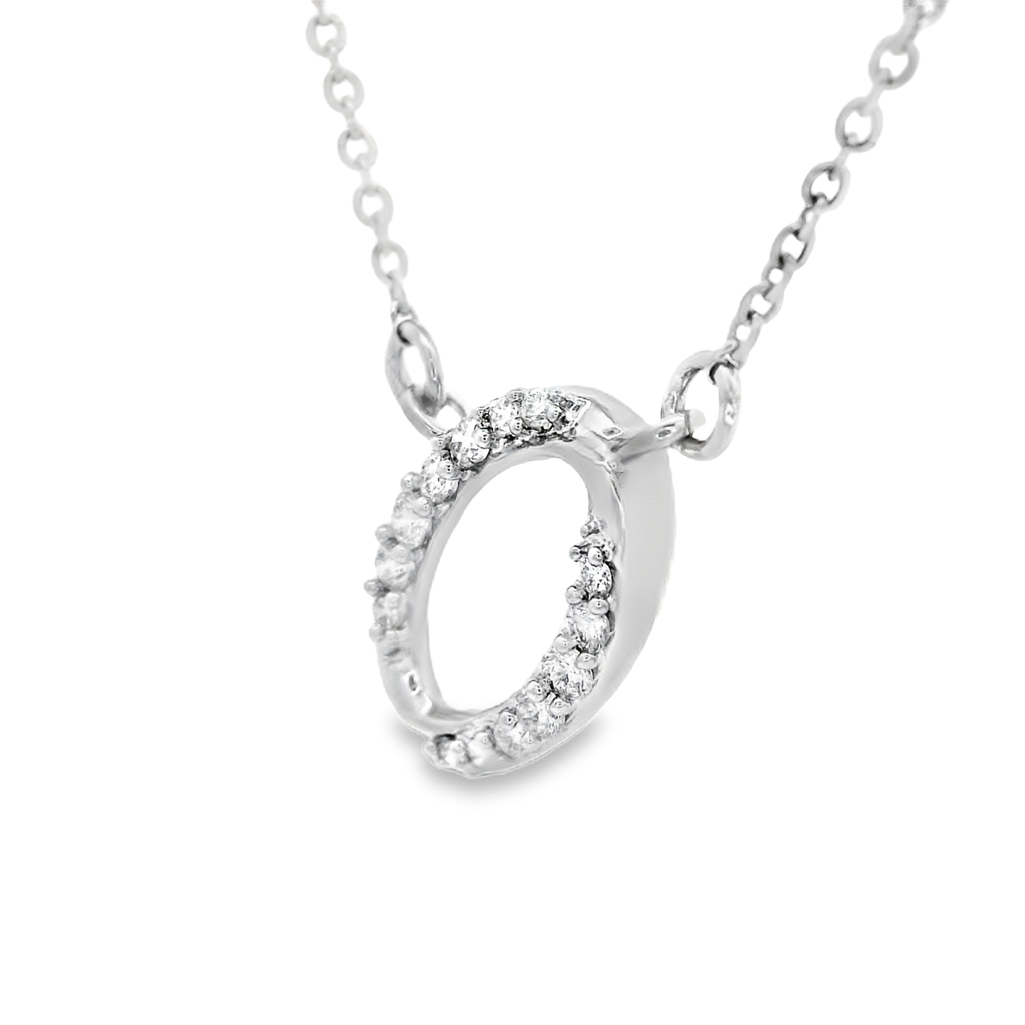 0.08ct Diamond Pendant in 14K White Gold