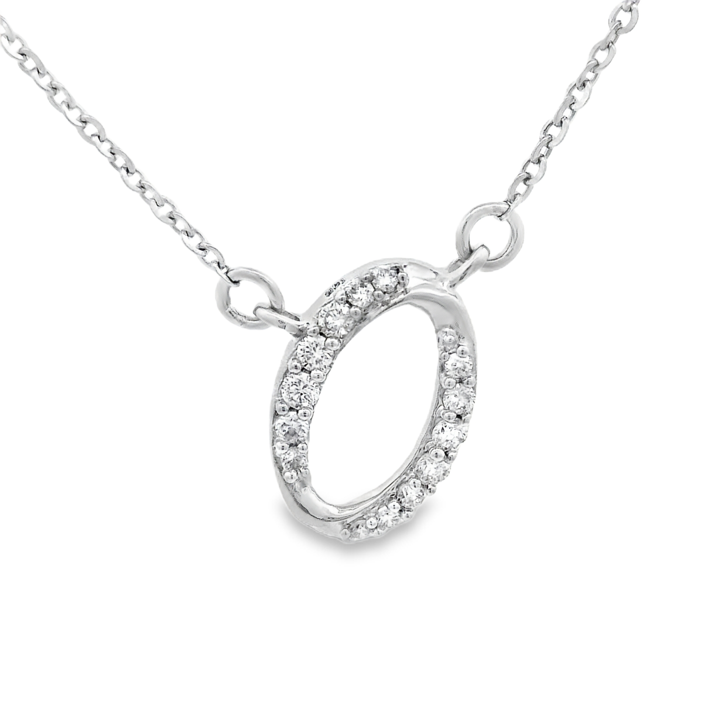 0.08ct Diamond Pendant in 14K White Gold