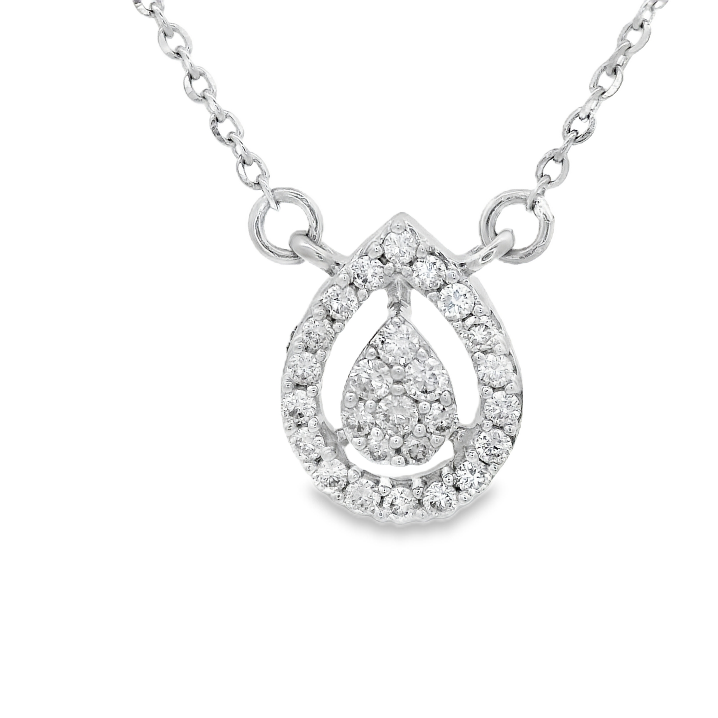 0.15ct Diamond Pendant in 14K White Gold