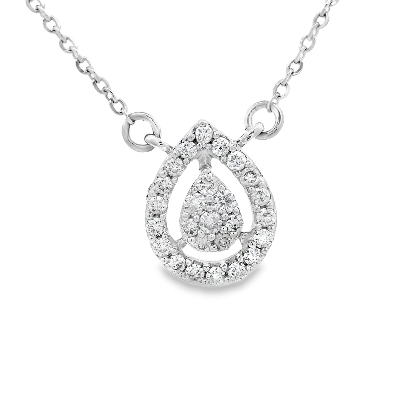 0.15ct Diamond Pendant in 14K White Gold