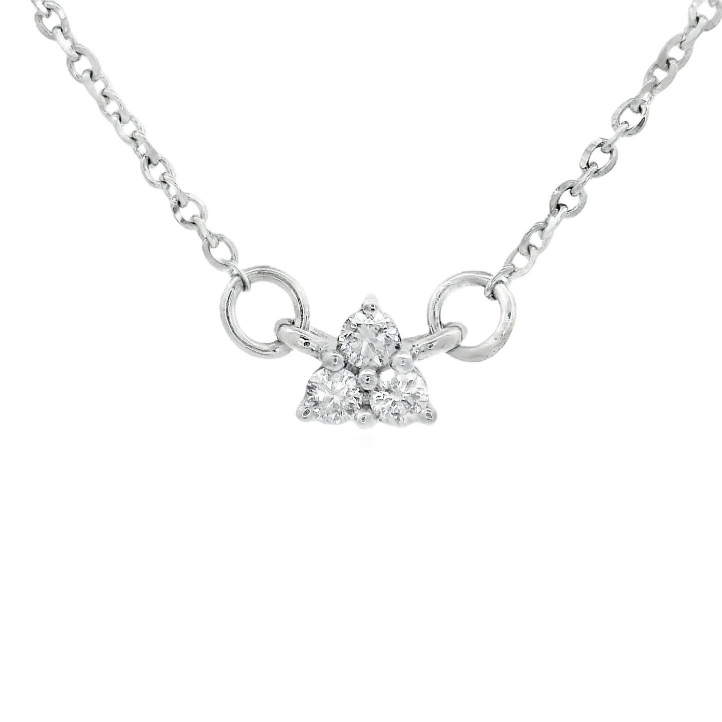 Diamond pendant 0.07 CTW in 14K White gold with chain