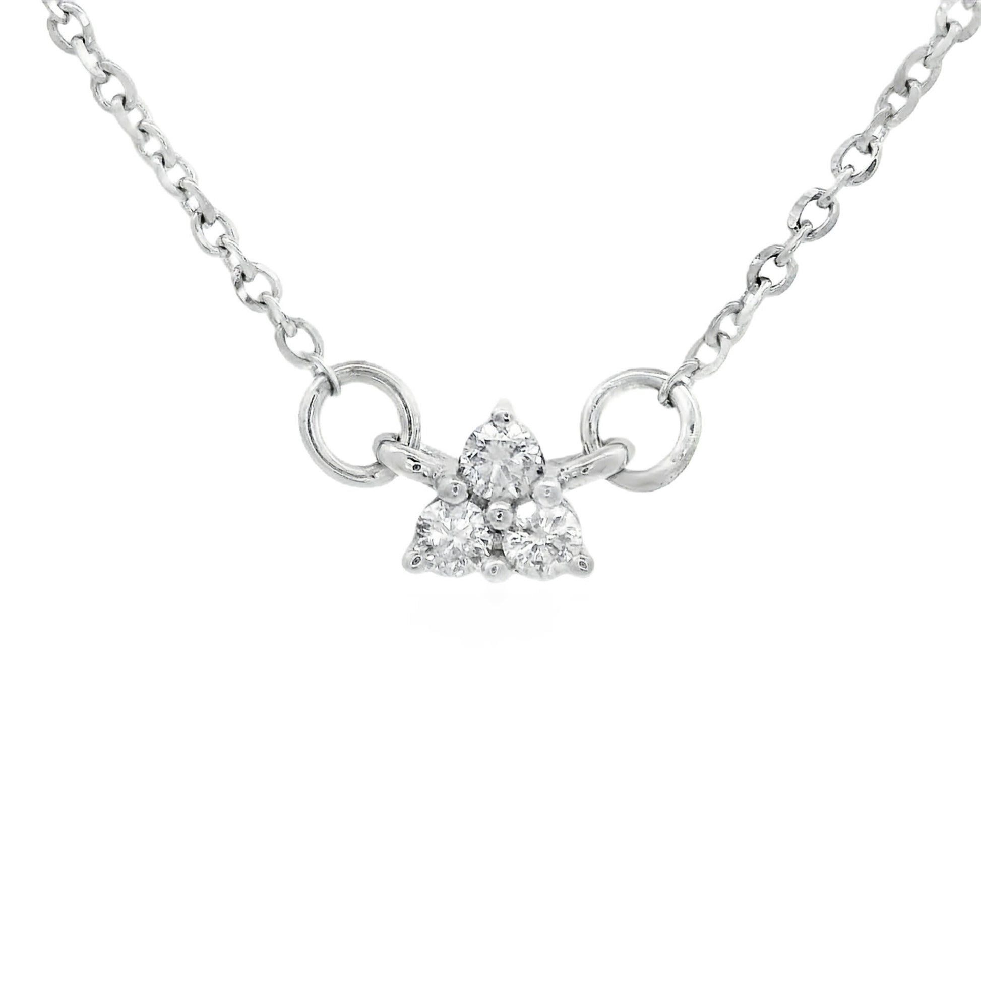 Diamond pendant 0.07 CTW in 14K White gold with chain