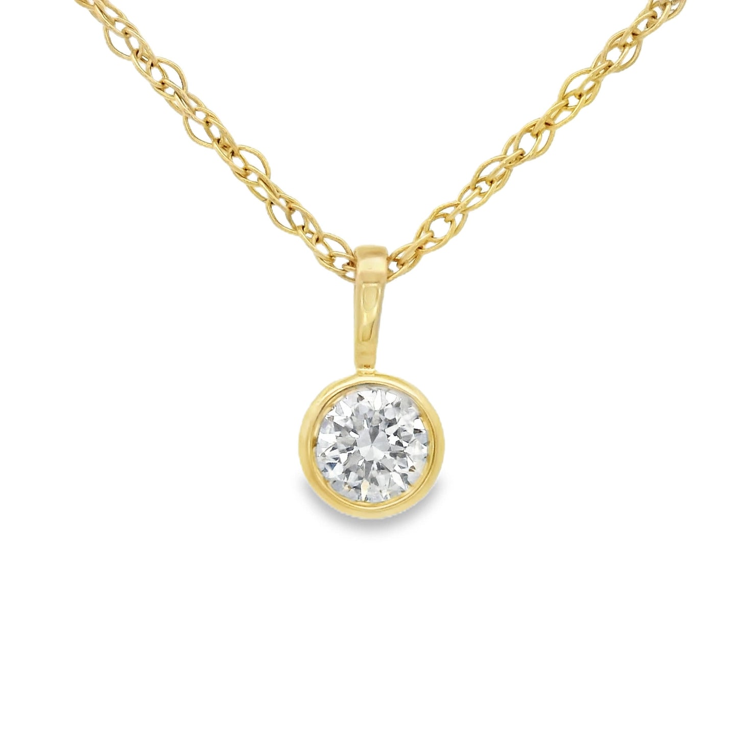0.15 Carat Dazzling Round-cut Diamond Pendant