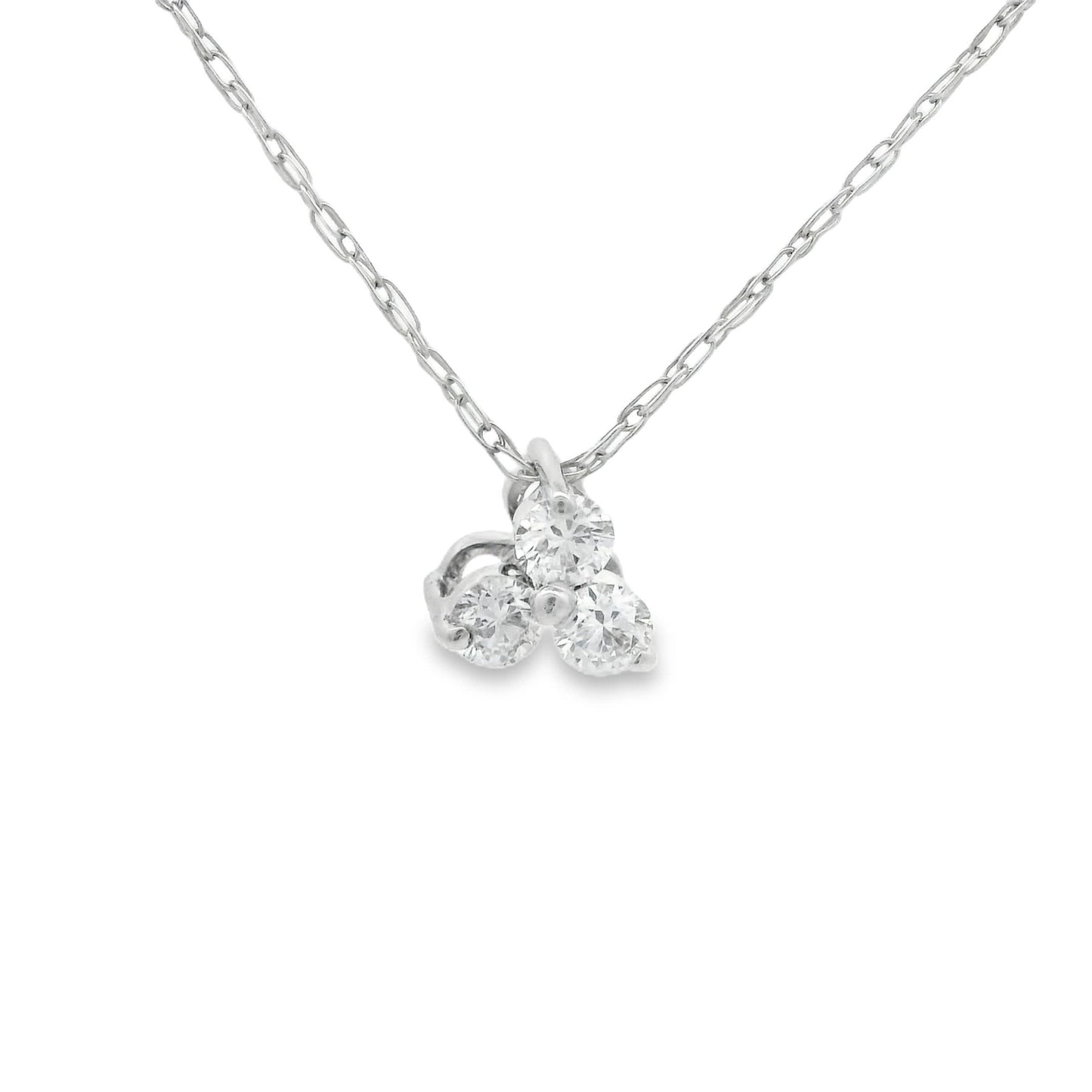 0.10 Carat Three Stones Round 14K Gold Diamond
