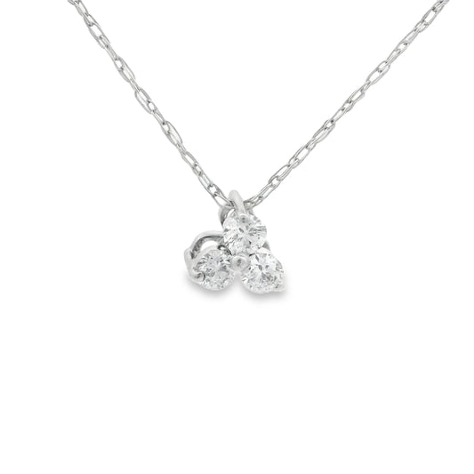 0.10 Carat Three Stones Round 14K Gold Diamond