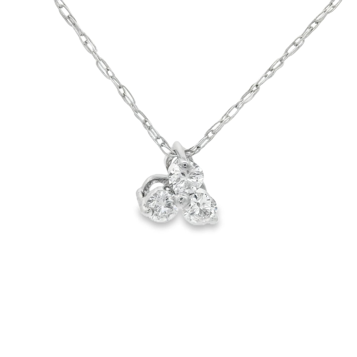 0.10 Carat Three Stones Round 14K Gold Diamond