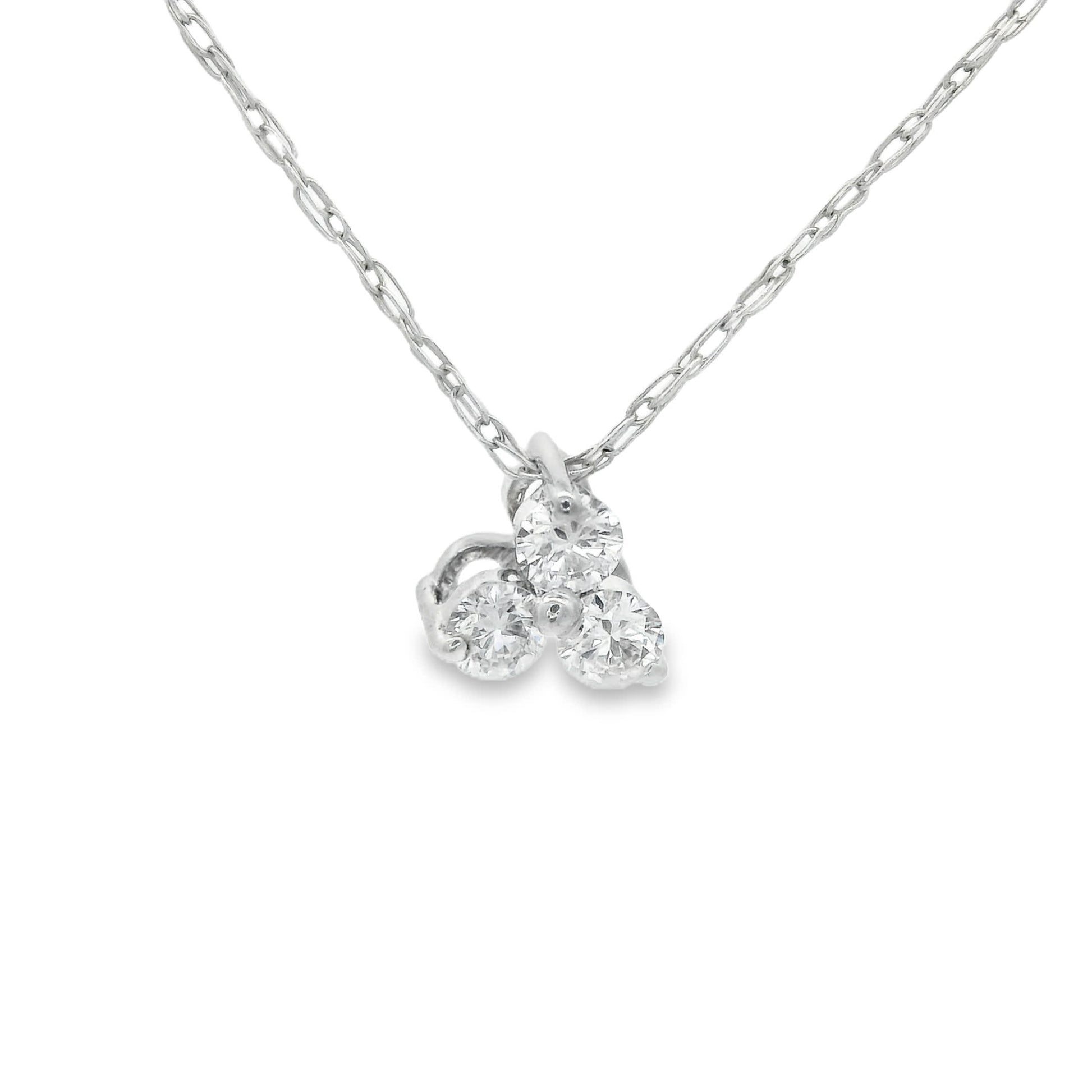 0.10 Carat Three Stones Round 14K Gold Diamond