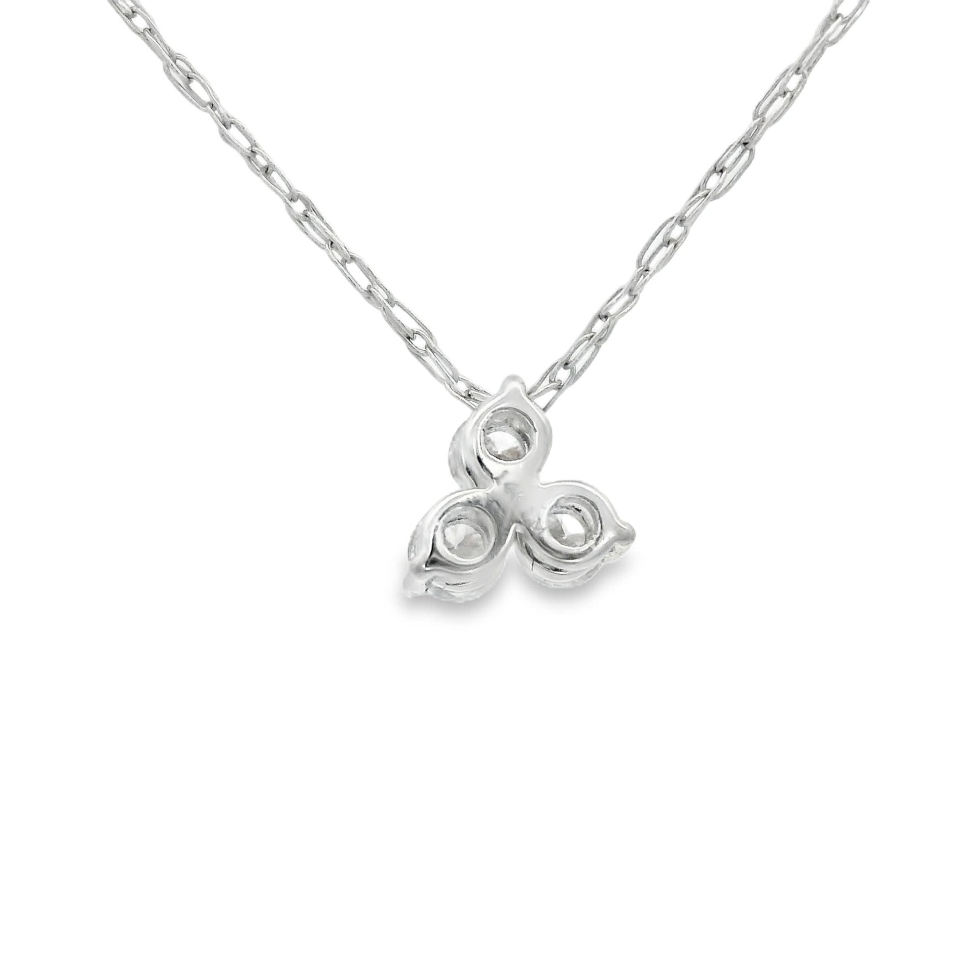 0.10 Carat Three Stones Round 14K Gold Diamond