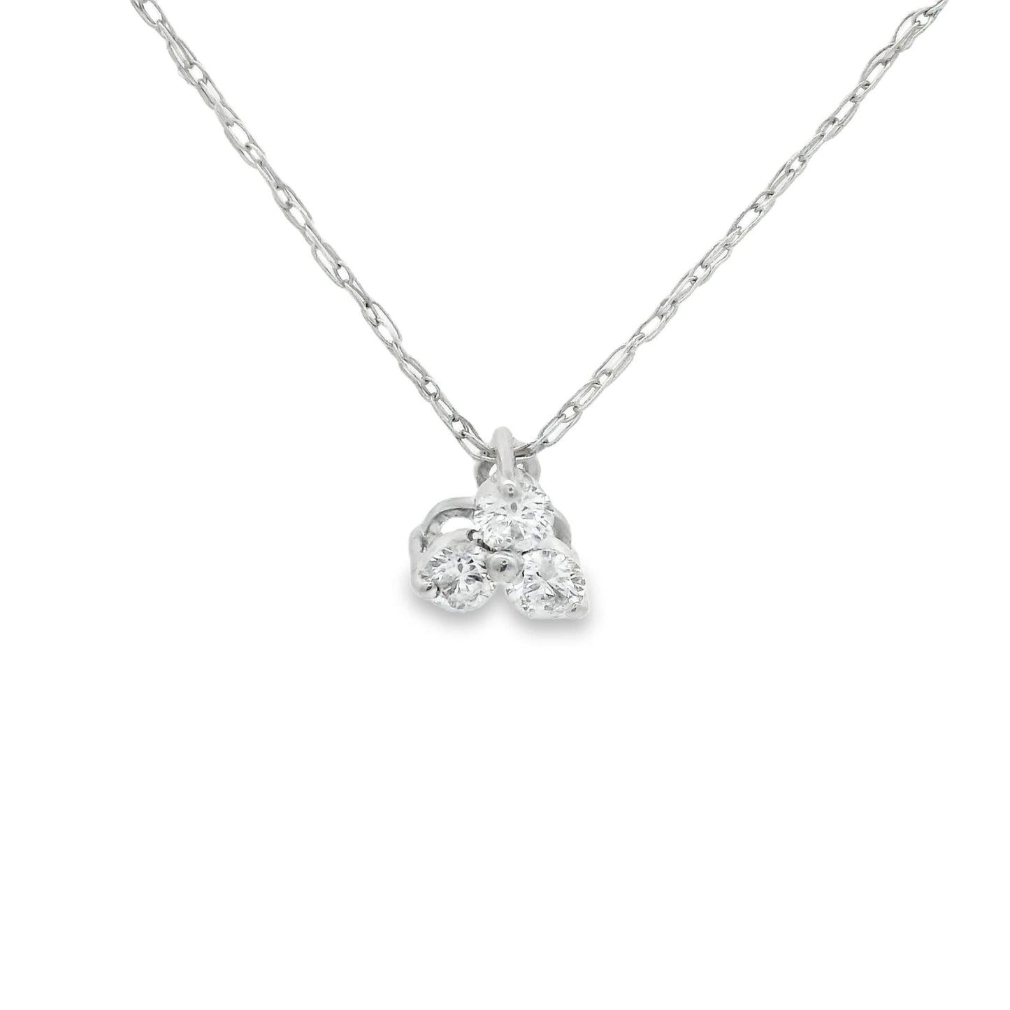0.10 Carat Three Stones Round 14K Gold Diamond