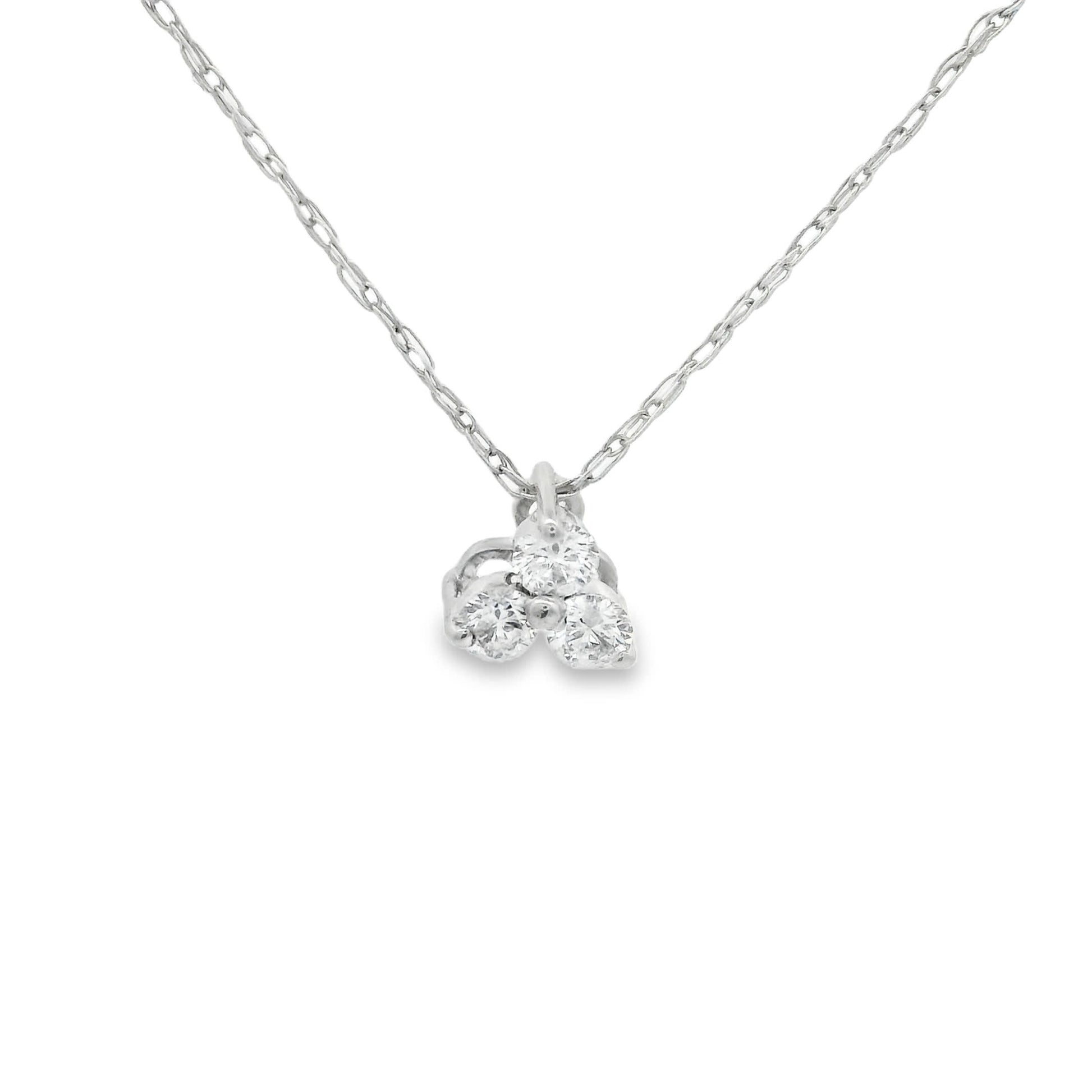 0.10 Carat Three Stones Round 14K Gold Diamond
