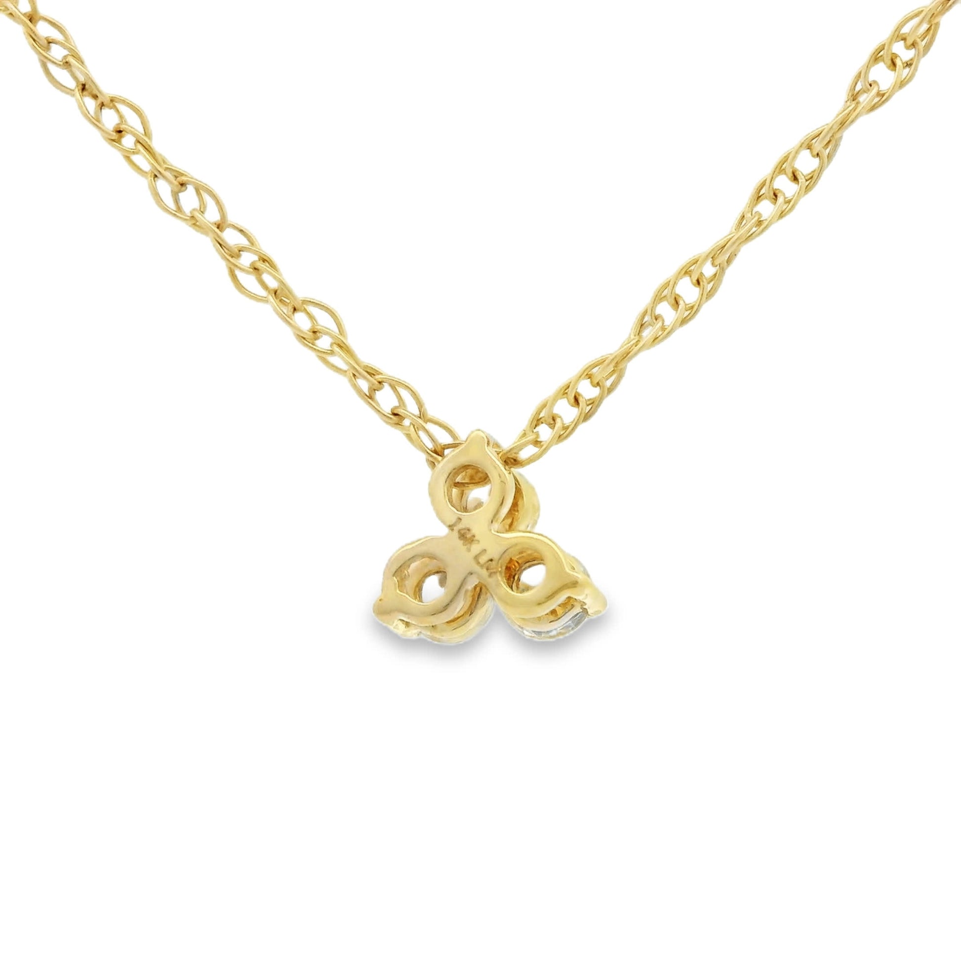 0.10 Carat Three Stones Round 14K Gold Diamond