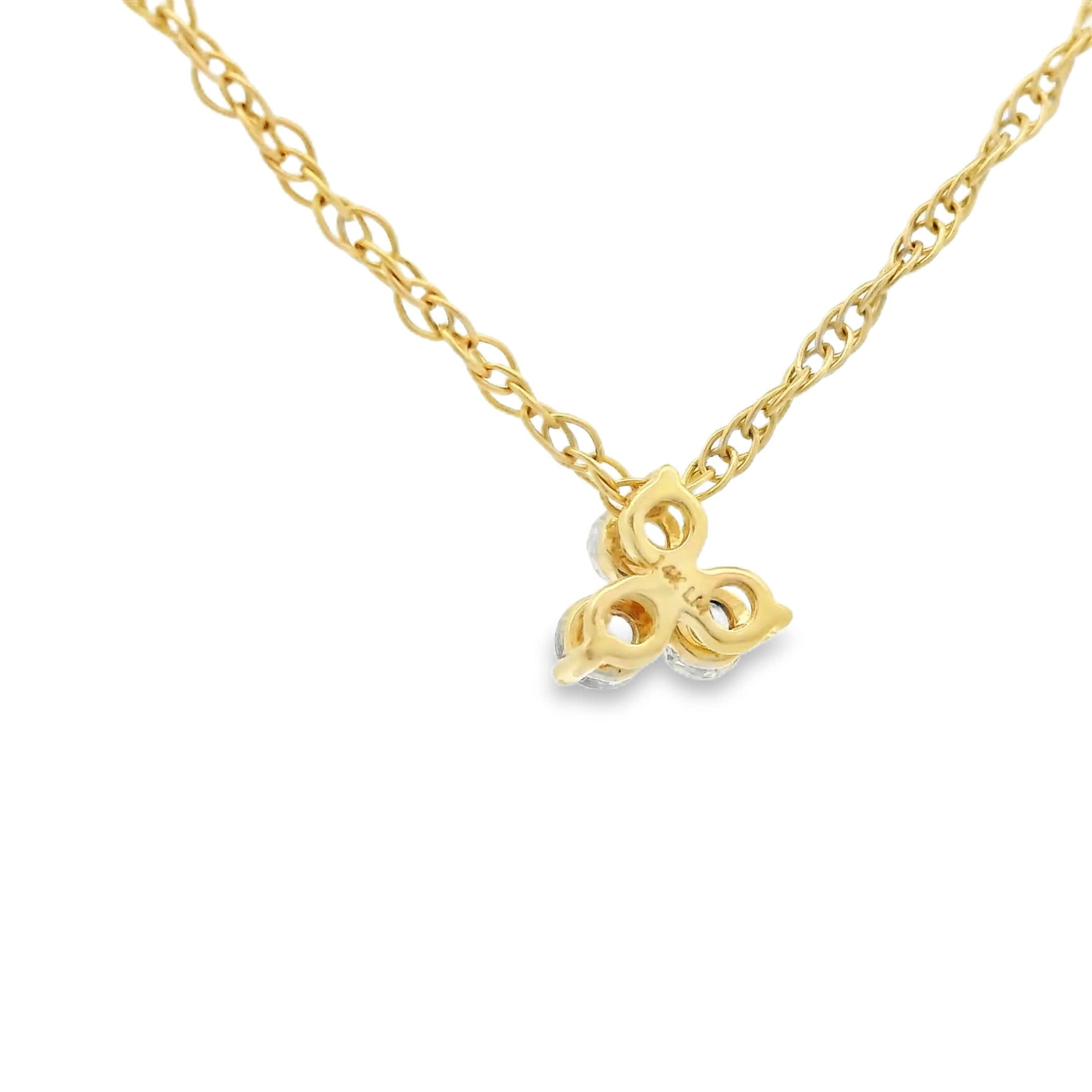 0.10 Carat Three Stones Round 14K Gold Diamond