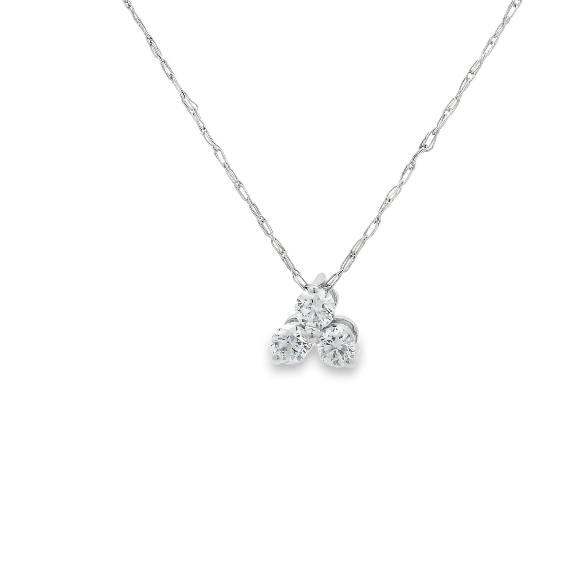 0.18 Carat Three Stones Round 14K Gold Diamond
