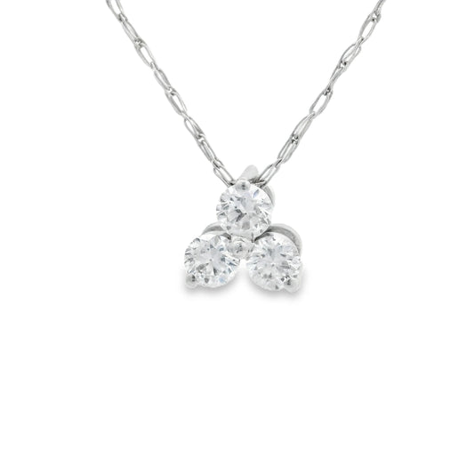 0.18 Carat Three Stones Round 14K Gold Diamond