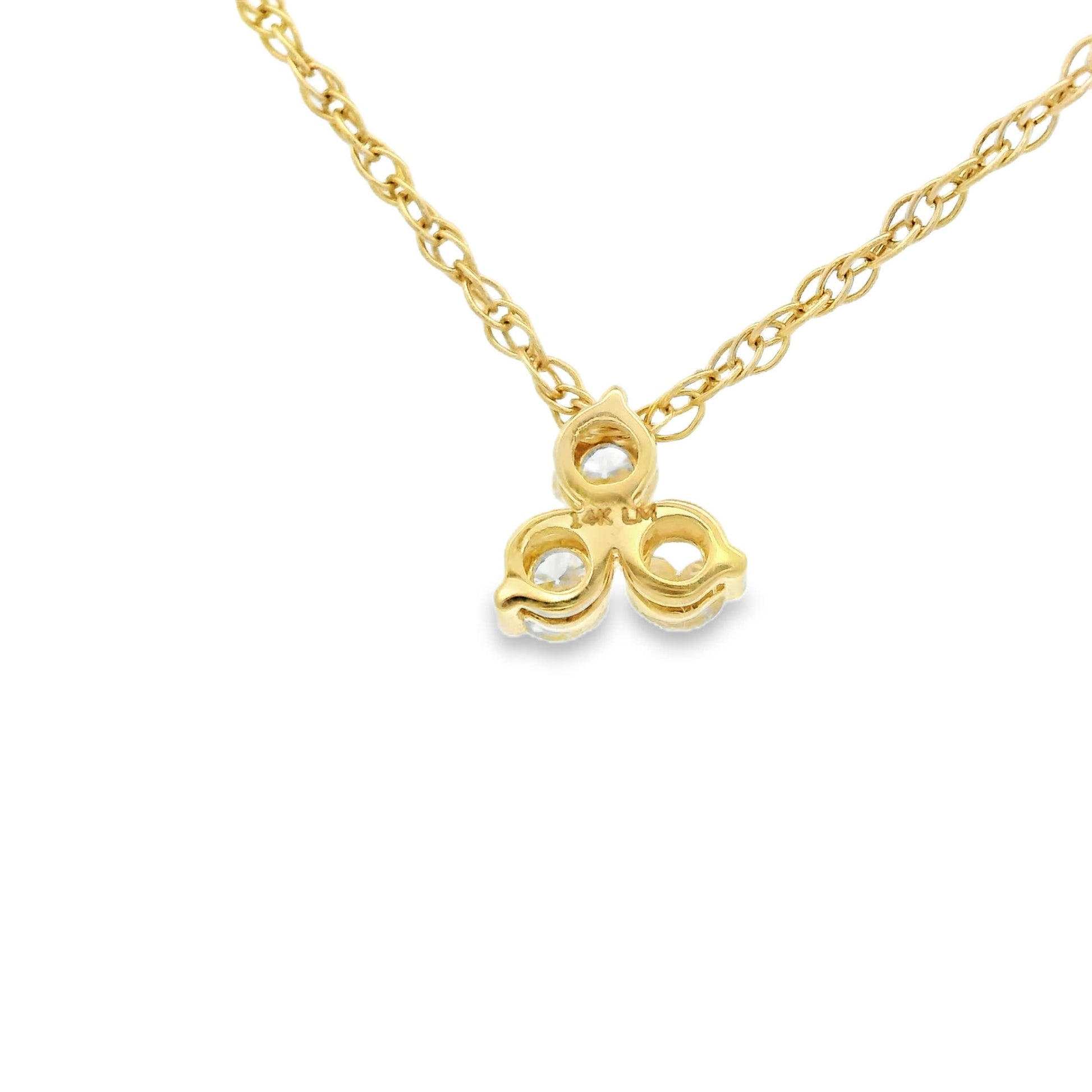 0.18 Carat Three Stones Round 14K Gold Diamond